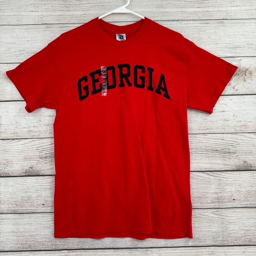 New Agenda Georgia Bulldogs Short Sleeve T-Shirt‎ Mens Medium Red NEW
